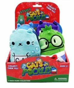 Imports Dragon Cats Vs Pickles! Study 4-Pack Plushes