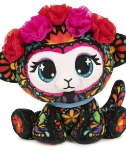 SPIN MASTER P.Lushes Designer Fashion Pets Sofia Lopez Monkey Premium Stuffed Animal, Black/Multicolor, 6"