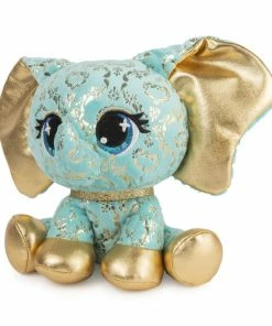 SPIN MASTER P.Lushes Designer Fashion Pets Bella L'Phante Limited Edition Elephant Stuffed Animal, Turquoise/Gold, 6" -Barbie Sales 14623A3E 4