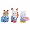 Epoch Calico Critters Nursery Friends, Set Of 3 Collectible Doll Figures In Nursery School Outfits
