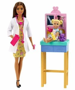 Barbie Pediatrician Playset, Brunette Doll