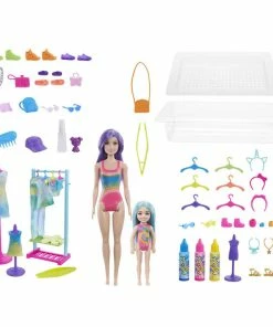 MATTEL Barbie Dolls - Color Reveal Gift Set - Tie-Dye Fashion Maker