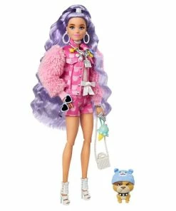MATTEL Barbie Extra Doll #6 In Teddy Bear Jacket And Shorts With Pet -Barbie Sales 14E4DAB0 6
