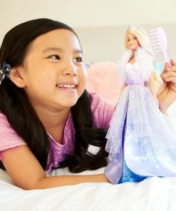 MATTEL Barbie Dreamtopia Fashion Reveal Princess Doll, 12-inch, Blonde With Pink Hairstreak -Barbie Sales 32C7DE57 2