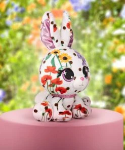 SPIN MASTER P.Lushes Designer Fashion Pets Flora Karrats Bunny Premium Stuffed Animal, White/Multicolor, 6" -Barbie Sales 3440C9EA 6