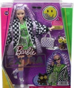 MATTEL Barbie Doll And Accessories - Barbie Extra Doll - Lavender Hair - Puppy -Barbie Sales 34D949F1 6