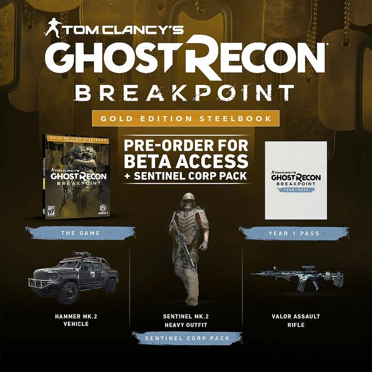 Ubisoft Tom Clancy's Ghost Recon Breakpoint Gold Steelbook Edition - Xbox One 2 Ubisoft Tom Clancy's Ghost Recon Breakpoint Gold Steelbook Edition - Xbox One - Image 2