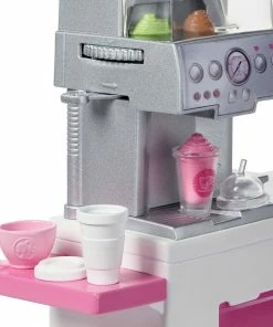 Barbie Coffee Shop With 12-in/30.40-cm Blonde Curvy Doll & 20+ Realistic Play Pieces -Barbie Sales 4415EB41 4