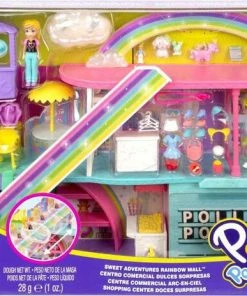 MATTEL Polly Pocket Sweet Adventures Rainbow Mall Playset -Barbie Sales 446A6843 6