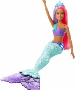 MATTEL Barbie Dreamtopia Mermaid Doll, 12-inch, Pink And Purple Hair -Barbie Sales 4476BB59 5