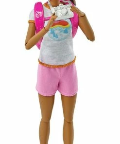 MATTEL Barbie Hiking Doll, Brunette, With Puppy & 9 Accessories -Barbie Sales 4489C90D 2