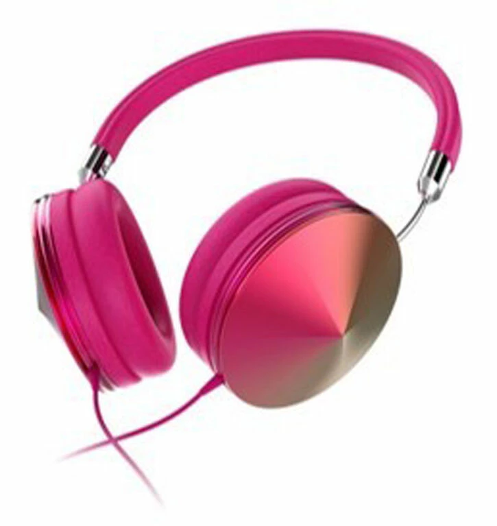 Art+Sound Art + Sound Iridescent Headphones With Mic, Pink 2 Art+Sound Art + Sound Iridescent Headphones With Mic, Pink - Image 2