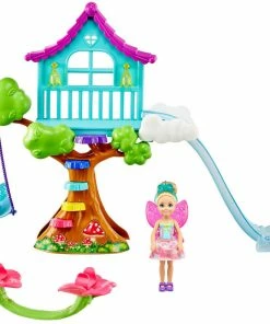 ​Barbie Dreamtopia Chelsea Fairy Doll And Fairytale Treehouse Playset With Seesaw, Swing, Slide, Pet And Accessories