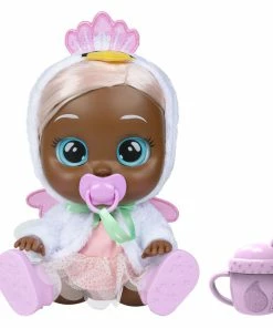 Cry Babies Kiss Me Daphne - 12" Baby Doll | Deluxe Blushing Cheeks Feature | Shimmery Changeable Outfit With Bonus Baby Bottle
