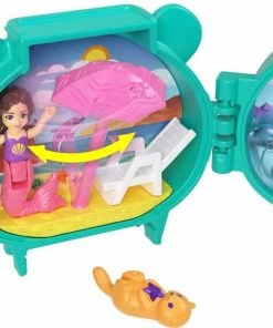 MATTEL Polly Pocket Pet Connects Otter Compact Playset With Mermaid Doll, Otter Figure And Accessory, Stackable -Barbie Sales 54AC0A69 4