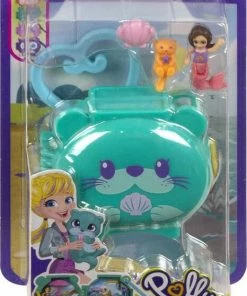 MATTEL Polly Pocket Pet Connects Otter Compact Playset With Mermaid Doll, Otter Figure And Accessory, Stackable -Barbie Sales 54AC0A69 6