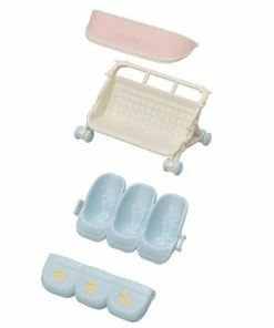 Epoch Calico Critters Triplet Stroller -Barbie Sales 54E3AA5B 3