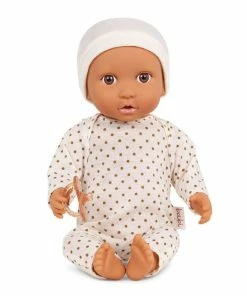 Branford Babi Baby Doll (Medium) - Brown Eyes And Ivory Hat 14-inch Baby Doll, Ivory Outfit