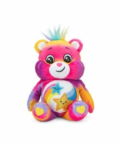 Basic Fun Care Bears 9" Plush - Dare To Care Bear With Glitter Belly Badge - Soft Huggable Material!