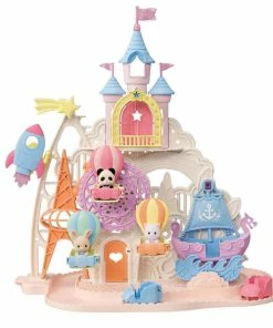Epoch Calico Critters Baby Amusement Park, Dollhouse Playset With 3 Collectible Doll Figures