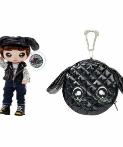 MGA Entertainment Na Na Na Surprise 2-in-1 Fashion Doll And Metallic Purse Glam Series - Maxwell Dane, Brunette Boy Doll In Dog Ear Hat With Puppy Purse