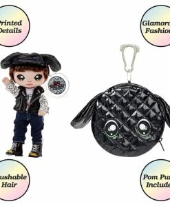 MGA Entertainment Na Na Na Surprise 2-in-1 Fashion Doll And Metallic Purse Glam Series - Maxwell Dane, Brunette Boy Doll In Dog Ear Hat With Puppy Purse -Barbie Sales 6489880E 3