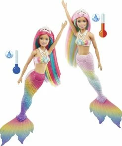 ​Barbie Dreamtopia Rainbow Magic Mermaid Doll With Rainbow Hair And Water-Activated Color Change Feature -Barbie Sales 741B084D 3