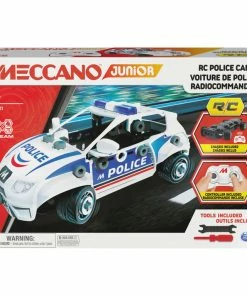 SPIN MASTER Meccano Junior, RC Police Car With Working Trunk And Real Tools, Toy Model Building Kit