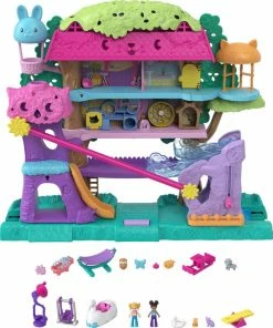 Barbie Polly Pocket Pollyville Pet Adventure Treehouse Playset