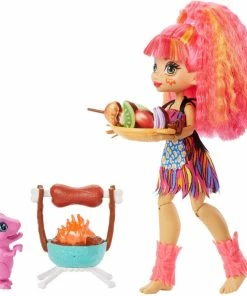 MATTEL Cave Club Wild About BBQs Playset + Emberly Doll -Barbie Sales 74E40821 4