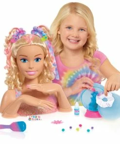Just Play Barbie Tie-Dye Deluxe 20-Piece Styling Head, Blonde Hair, Includes 2 Non-Toxic Dye Colors -Barbie Sales 840509ED 5