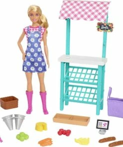 Barbie Farmers Market Playset, Barbie Doll (Blonde), Market Stand, Register, Vegetables, Bread, Flowers And More, 3 And Up 8 Barbie Farmers Market Playset, Barbie Doll (Blonde), Market Stand, Register, Vegetables, Bread, Flowers And More, 3 And Up -Barbie Sales 840B7985 4