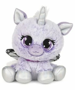 SPIN MASTER P.Lushes Designer Fashion Pets Mariah Monarch Unicorn Premium Stuffed Animal, Purple/Silver, 6"
