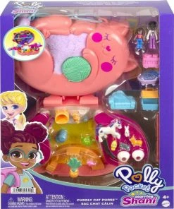 MATTEL Polly Pocket Starring Shani Cuddly Cat Purse Compact - R Exclusive -Barbie Sales 84459A4B 6