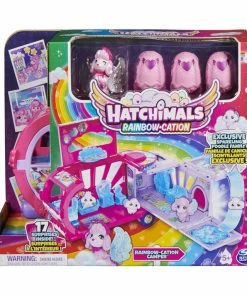 SPIN MASTER Hatchimals CollEGGtibles, Transforming Rainbow-cation Camper Toy Car With 6 Exclusive Characters, 10 Accessories