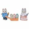 Epoch Calico Critters Husky Family, Set Of 5 Collectible Doll Figures