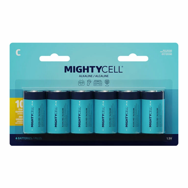 MightyCell 6 Pack C Alkaline Batteries 1 MightyCell 6 Pack C Alkaline Batteries
