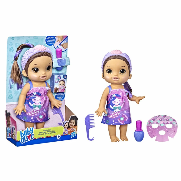 Hasbro Baby Alive Glam Spa Baby Doll, Mermaid, Makeup Toy 1 Hasbro Baby Alive Glam Spa Baby Doll, Mermaid, Makeup Toy