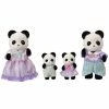 Epoch Calico Critters Pookie Panda Family, Set Of 4 Collectible Doll Figures