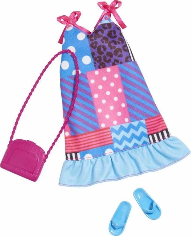 Barbie Fashion Pack, Doll Clothes, Calico Dress, Purse, Sandals 2 Barbie Fashion Pack, Doll Clothes, Calico Dress, Purse, Sandals - Image 2