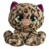 GUND P.Lushes Designer Fashion Pets Sadie Spotson Leopard Premium Stuffed Animal, Black And Pink, 6"
