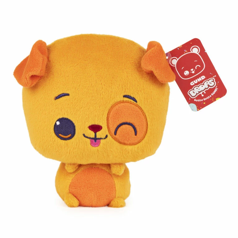 GUND Drops, Paulie Pup, Expressive Premium Stuffed Animal Soft Plush Pet, Orange, 6" 5 GUND Drops, Paulie Pup, Expressive Premium Stuffed Animal Soft Plush Pet, Orange, 6" - Image 5