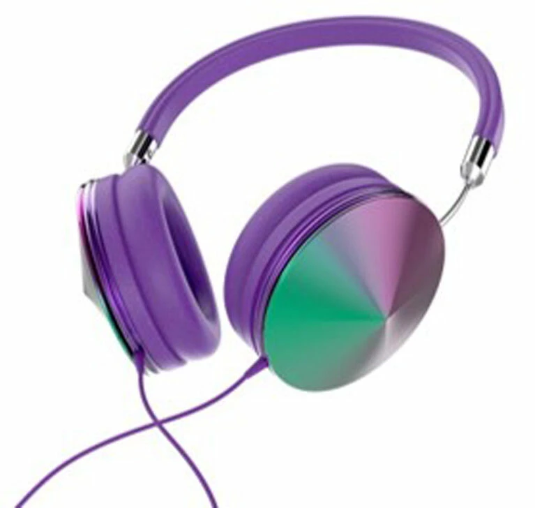 Art+Sound Iridescent Headphones With Mic - Purple 1 Art+Sound Iridescent Headphones With Mic - Purple