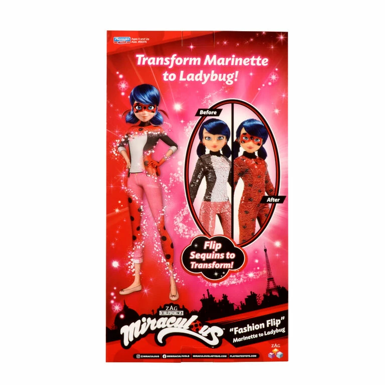Imports Dragon Miraculous "Fashion Flip" Doll - Marinette To Ladybug 5 Imports Dragon Miraculous "Fashion Flip" Doll - Marinette To Ladybug - Image 5