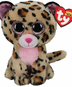 Ty Beanie Livvie Brown And Pink Leopard