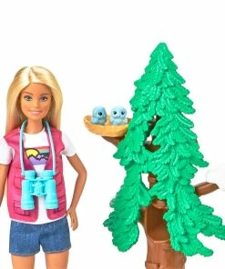 MATTEL Barbie Wilderness Guide Interactive Playset With Barbie Doll (12-in/30.40-cm), Outdoor Tree, Bridge, Overhead Rainbow, 10 Animals & More -Barbie Sales B45BB9A1 3