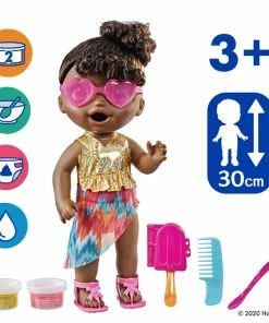 Hasbro Baby Alive Sunshine Snacks Doll, Eats And "Poops," Summer-Themed Waterplay Baby Doll