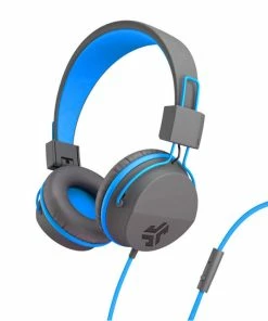 Cesium Telecom INC JLab Audio JBuddies Over Ear Folding Headphos Bl/Gr