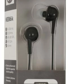 XCEL SOURCE CORP Koss Earbud KEB6 In Ear W/Enhanced Driver & Mic Black
