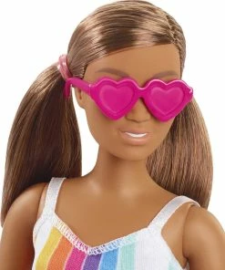 MATTEL Barbie Loves The Ocean Beach-Themed Doll (11.5-inch Curvy Brunette), Made From Recycled Plastics 8 MATTEL Barbie Loves The Ocean Beach-Themed Doll (11.5-inch Curvy Brunette), Made From Recycled Plastics -Barbie Sales C4E8296D 3